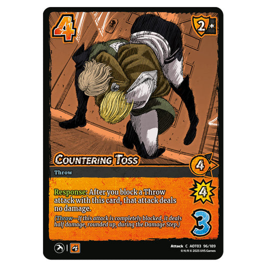 Countering Toss card from the Attack on Titan set Apocalypse 096/189 03 
