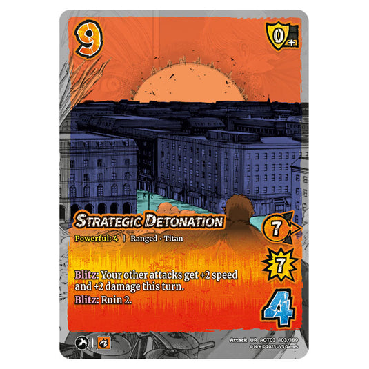 Strategic Detonation card from the Attack on Titan set Apocalypse 103/189 03 