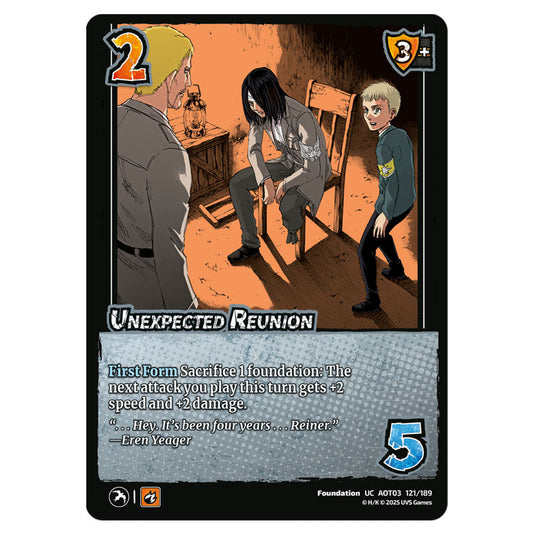 Unexpected Reunion card from the Attack on Titan set Apocalypse 121/189 03 