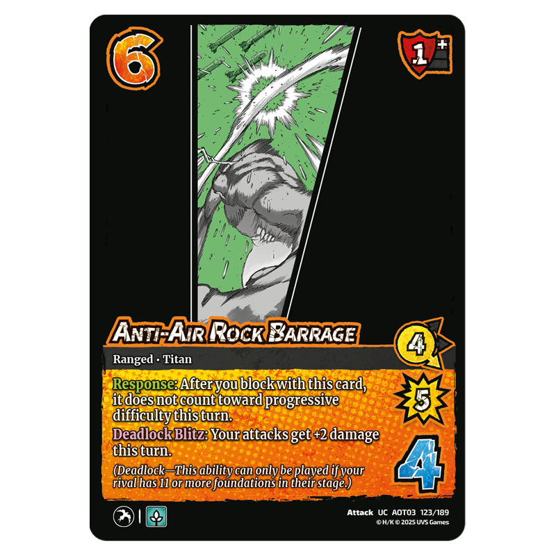 Aot Counter Rockets Attack on Titan - Apocalypse - Anti-Air Rock Barrage (UC) - 123/189