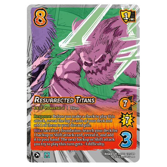 Resurrected Titans card from the Attack on Titan set Apocalypse 131/189 03 