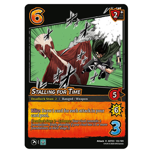 Stalling for Time card from the Attack on Titan set Apocalypse 133/189 03 