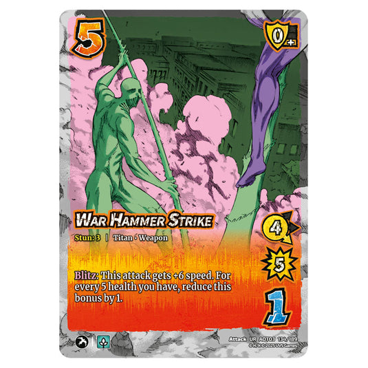 War Hammer Strike card from the Attack on Titan set Apocalypse 134/189 03 