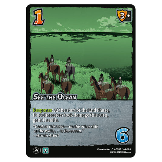 See the Ocean card from the Attack on Titan set Apocalypse 147/189 03 