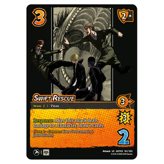 Swift Rescue card from the Attack on Titan set Apocalypse 161/189 03 