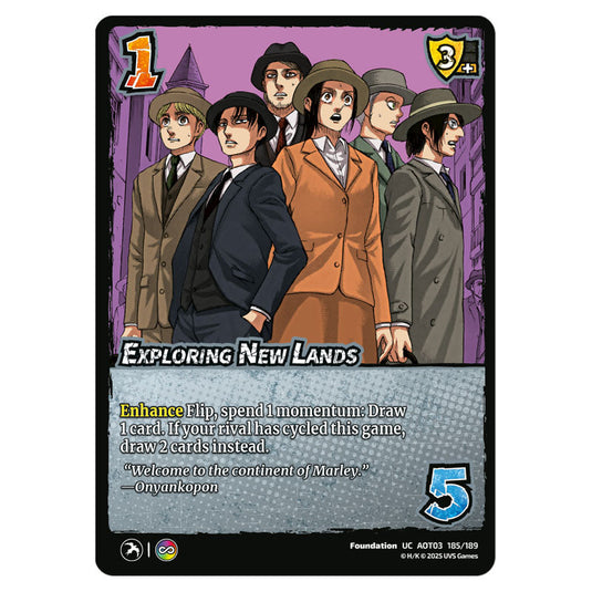 Exploring New Lands card from the Attack on Titan set Apocalypse 185/189 03 