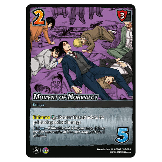 Moment of Normalcy card from the Attack on Titan set Apocalypse 186/189 03 