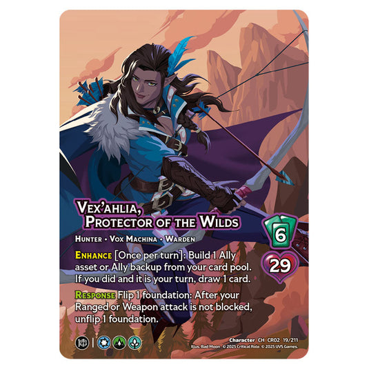 Vex'ahlia, Protector of the Wilds card from the Crtical Role set Heroes of Exandria