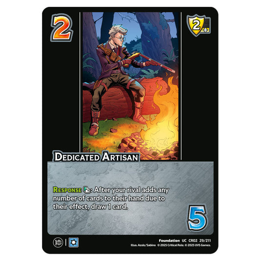 Dedicated Artisan card from the Crtical Role set Heroes of Exandria