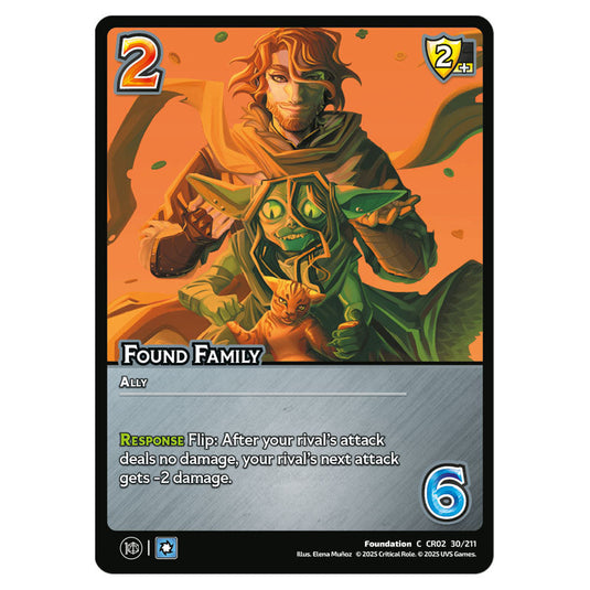 Found Family card from the Crtical Role set Heroes of Exandria