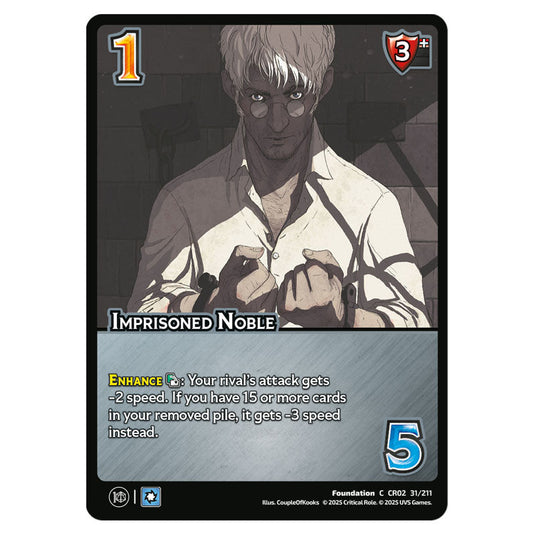Imprisoned Noble card from the Crtical Role set Heroes of Exandria
