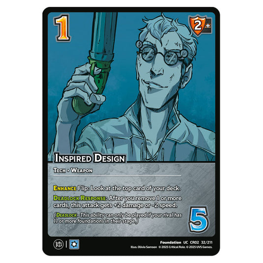 Inspired Design card from the Crtical Role set Heroes of Exandria