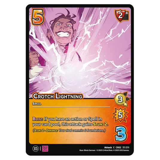 Crotch Lightning card from the Crtical Role set Heroes of Exandria