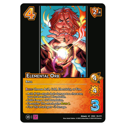 Elemental Orb card from the Crtical Role set Heroes of Exandria