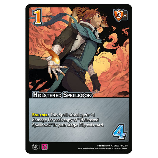Holstered Spellbook card from the Crtical Role set Heroes of Exandria