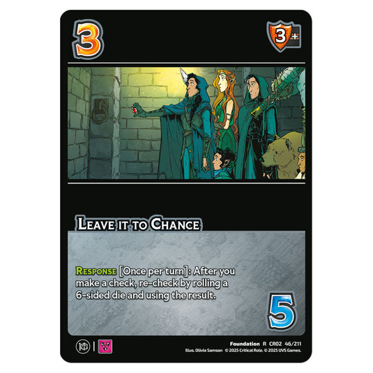 Leave it to Chance card from the Crtical Role set Heroes of Exandria