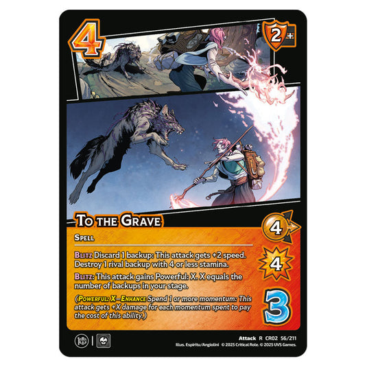 To the Grave card from the Crtical Role set Heroes of Exandria