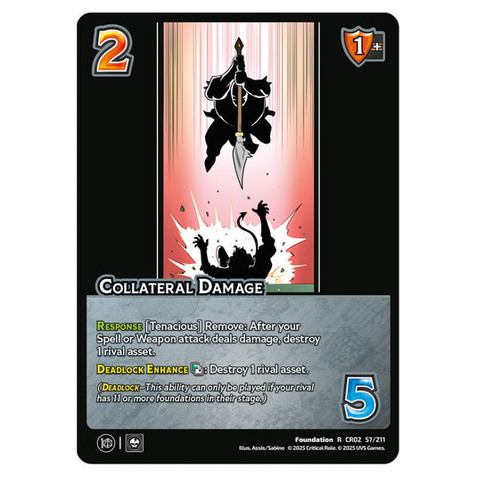 Collateral Damage card from the Crtical Role set Heroes of Exandria