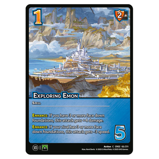 Exploring Emon card from the Crtical Role set Heroes of Exandria