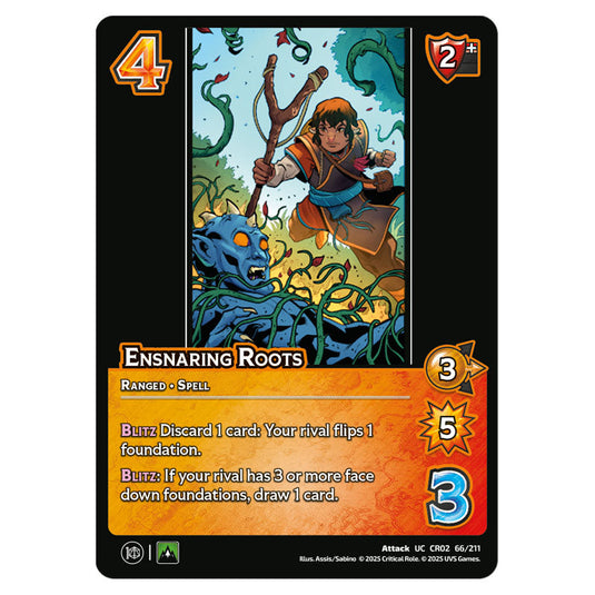 Ensnaring Roots card from the Crtical Role set Heroes of Exandria