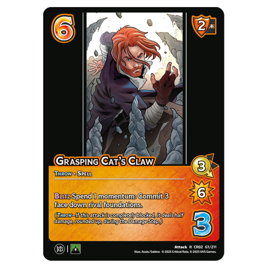 Grasping Cat's Claw card from the Crtical Role set Heroes of Exandria