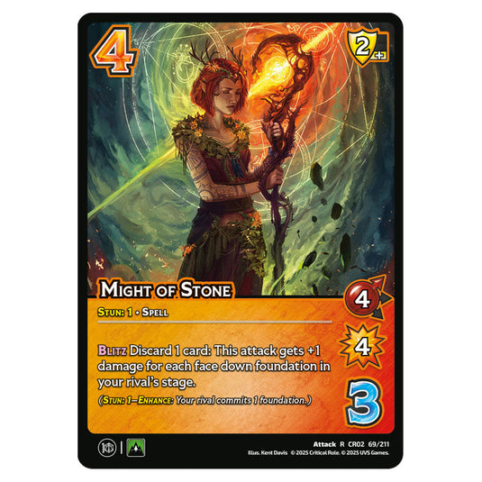 Might of Stone card from the Crtical Role set Heroes of Exandria