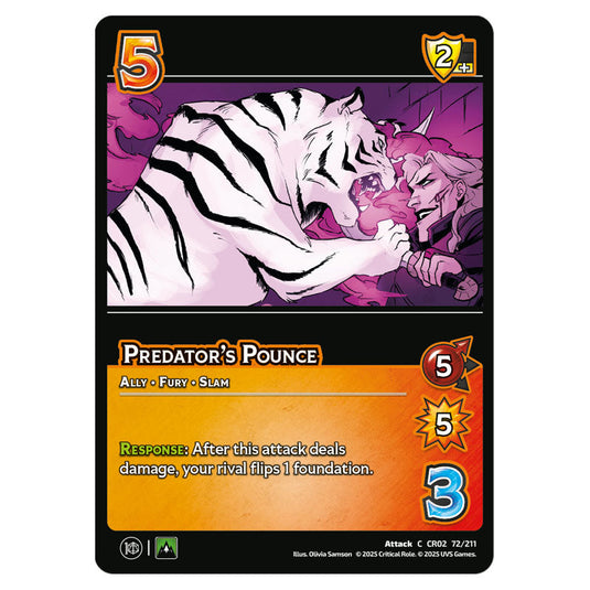 Predator's Pounce card from the Crtical Role set Heroes of Exandria
