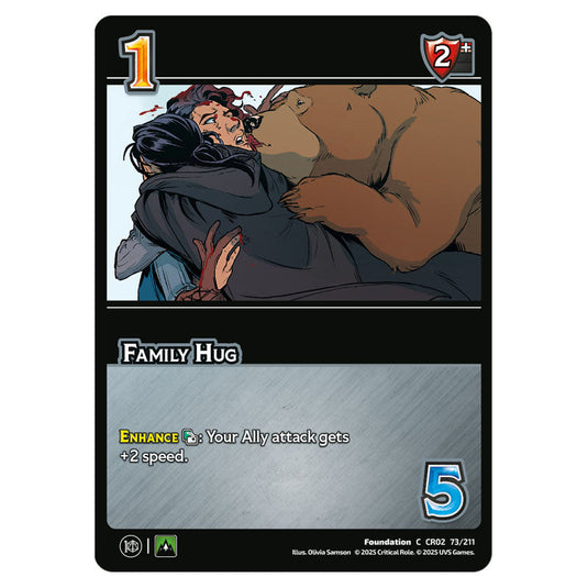 Family Hug card from the Crtical Role set Heroes of Exandria
