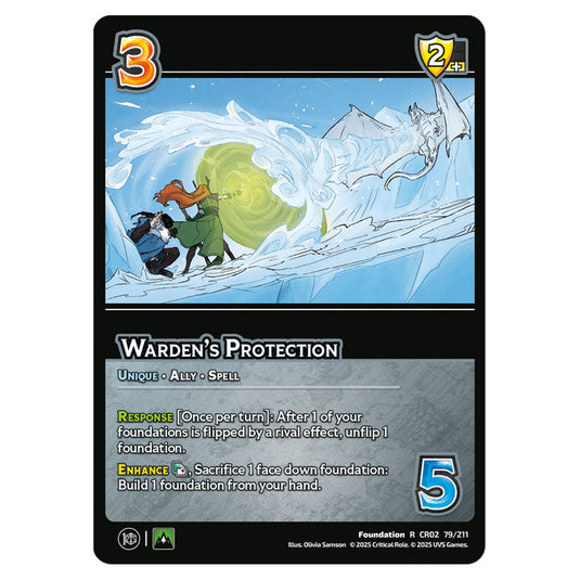 Warden's Protection card from the Crtical Role set Heroes of Exandria