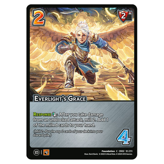 Everlight's Grace card from the Crtical Role set Heroes of Exandria