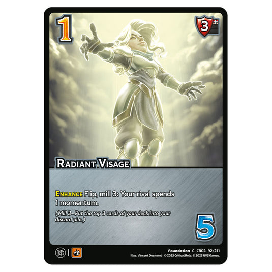Radiant Visage card from the Crtical Role set Heroes of Exandria