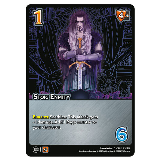Stoic Enmity card from the Crtical Role set Heroes of Exandria