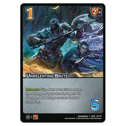 Unrelenting Brute card from the Crtical Role set Heroes of Exandria