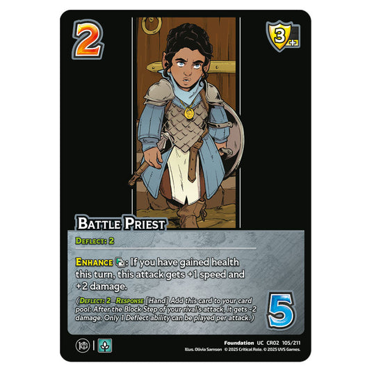 Battle Priest card from the Crtical Role set Heroes of Exandria