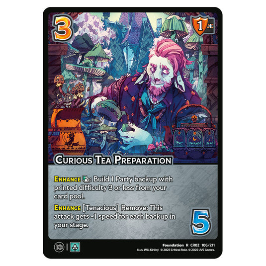 Curious Tea Preparation card from the Crtical Role set Heroes of Exandria
