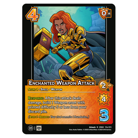 Enchanted Weapon Attack card from the Crtical Role set Heroes of Exandria