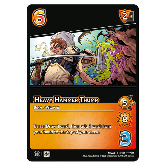 Heavy Hammer Thump card from the Crtical Role set Heroes of Exandria