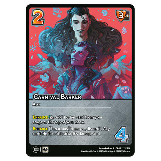 Carnival Barker card from the Crtical Role set Heroes of Exandria