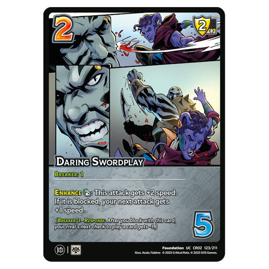 Daring Swordplay card from the Crtical Role set Heroes of Exandria