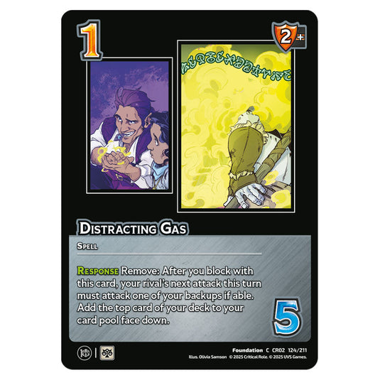 Distracting Gas card from the Crtical Role set Heroes of Exandria