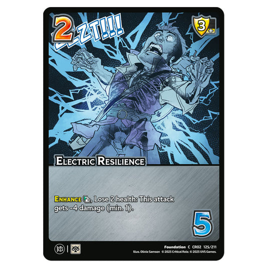 Electric Resilience card from the Crtical Role set Heroes of Exandria