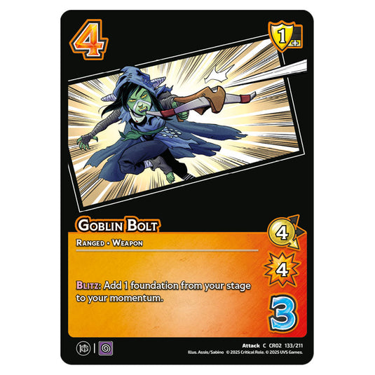 Goblin Bolt card from the Crtical Role set Heroes of Exandria