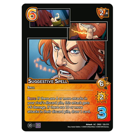 Suggestive Spell card from the Crtical Role set Heroes of Exandria