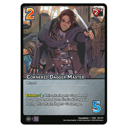 Cornered Dagger Master card from the Crtical Role set Heroes of Exandria