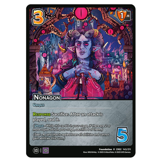 Nonagon card from the Crtical Role set Heroes of Exandria