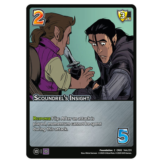 Scoundrel's Insight card from the Crtical Role set Heroes of Exandria