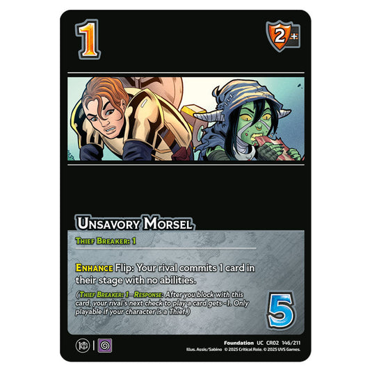 Unsavory Morsel card from the Crtical Role set Heroes of Exandria
