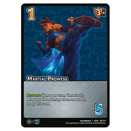 Martial Prowess card from the Crtical Role set Heroes of Exandria