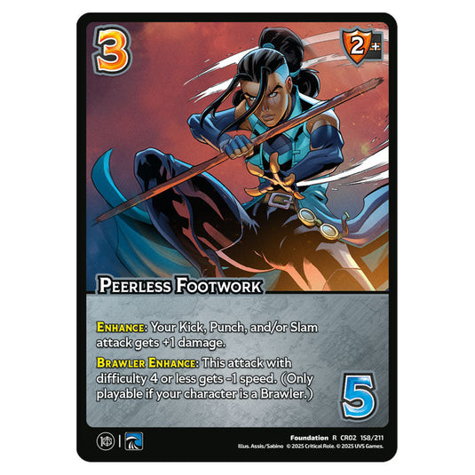 Peerless Footwork card from the Crtical Role set Heroes of Exandria