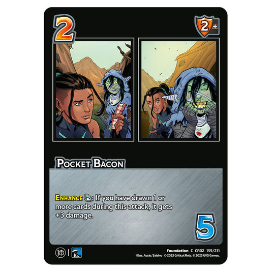 Pocket Bacon card from the Crtical Role set Heroes of Exandria